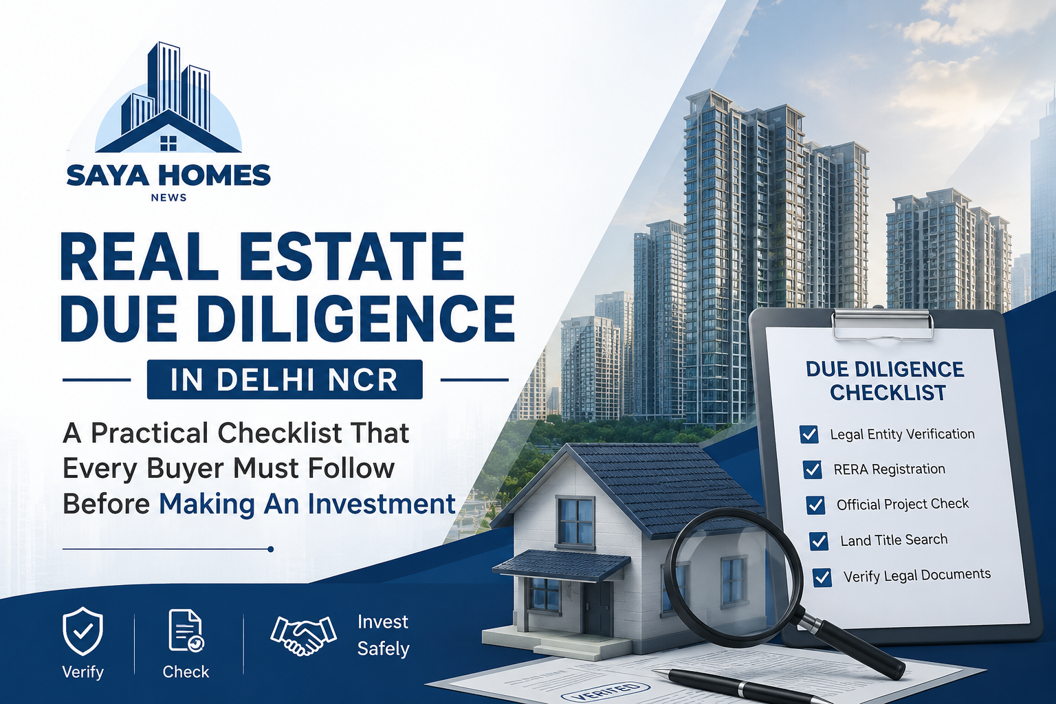 Real Estate Due Diligence in Delhi NCR: A Practical Checklist That Every Buyer Must Follow Before Making An Investment
