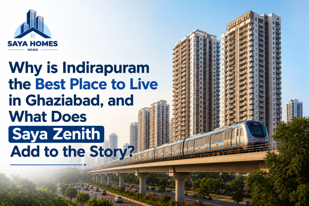 Why is Indirapuram the best place to live in Ghaziabad, and what does Saya Zenith add to the story?